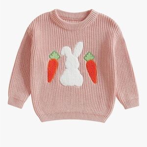 Pink Bunny Knit Sweater for Kids 6-12 Months